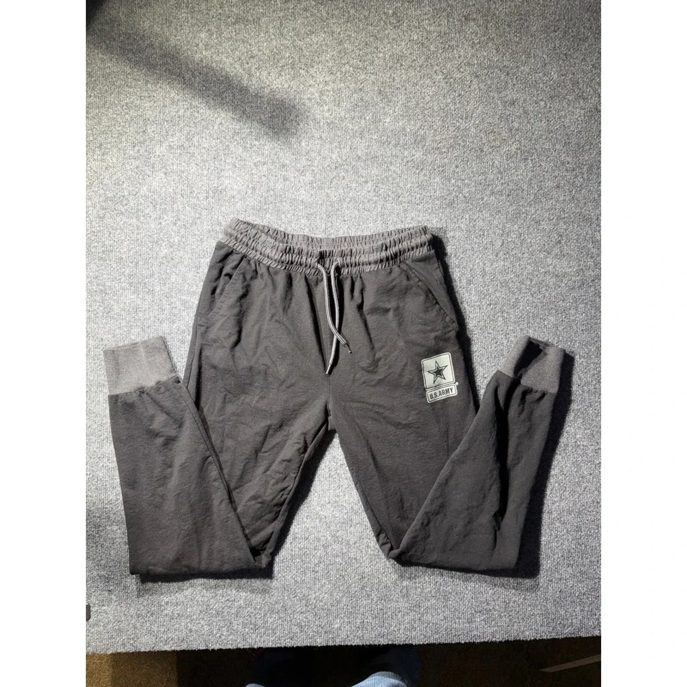 US Army Mens Jogger Sweatpants Black Fleece Athletic Pants GA3_6065_32 Size M